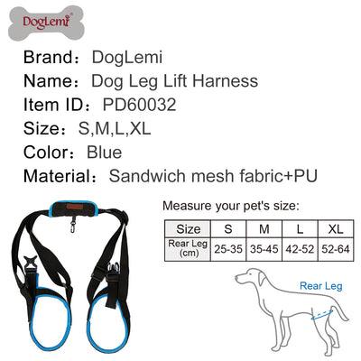 DogLemi Dog Rear-Leg Support Harness